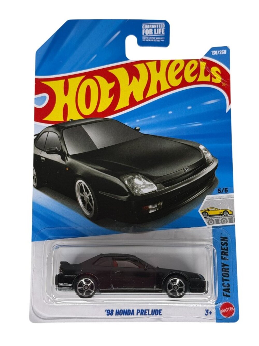 2026 Hot Wheels 98 Honda Prelude Factory Fresh 5/5 136/250 Black 1:64 NOC